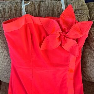 Anasophia Rosette Strapless Maxi Dress